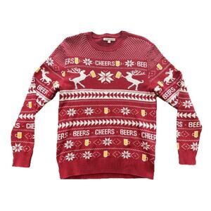 Celebrate Together CHEERS-BEERS Ugly Christmas Sweater Crewneck Size L